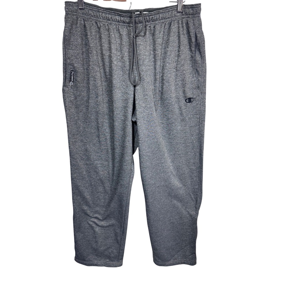 Champion L Gray Sweatpants Men's Duofold Warm CTRL Powertrain
